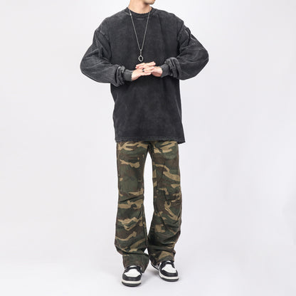 Loose Straight Camouflage Pants Women