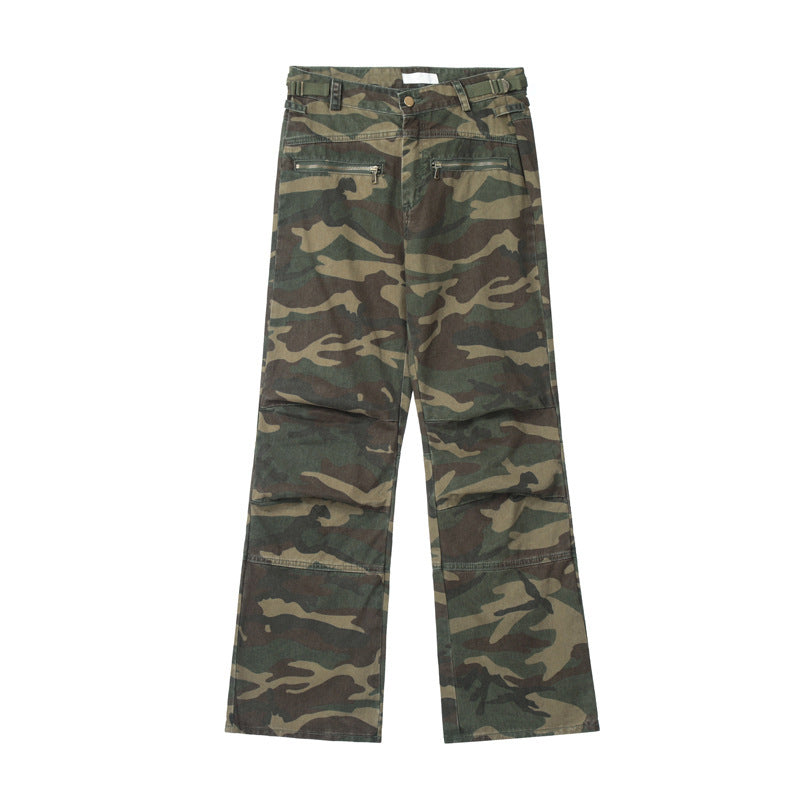 Loose Straight Camouflage Pants Women